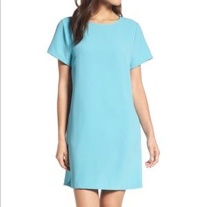 Felicity & Coco | Devery Crepe Shift Dress Aqua